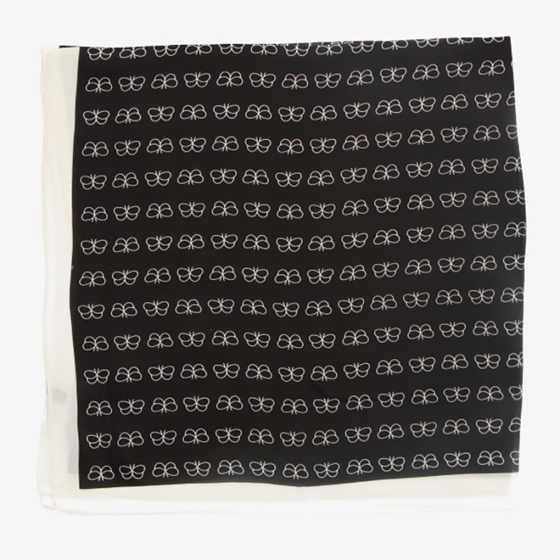 Foulard à papillons noir