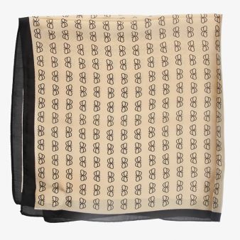 Foulard à papillons beige