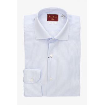 Chemise à fines rayures...