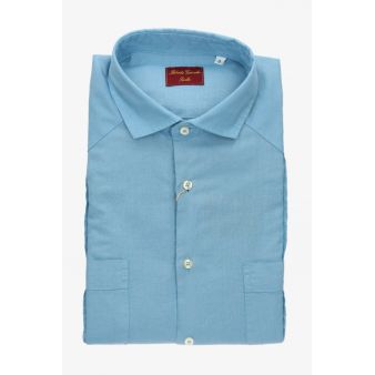 Chemise cubaine bleu roi