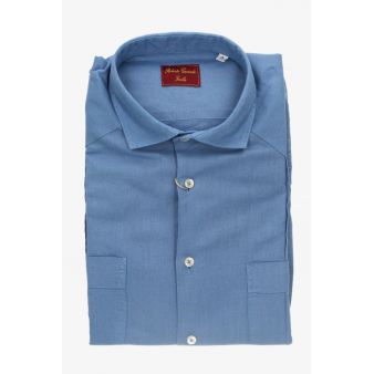 Chemise cubaine bleue