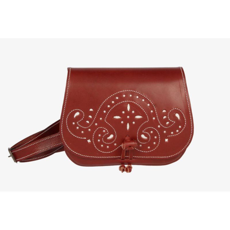 Sac rociero en vaquetilla foncée
