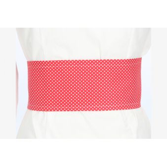 Fajín rouge à pois blancs