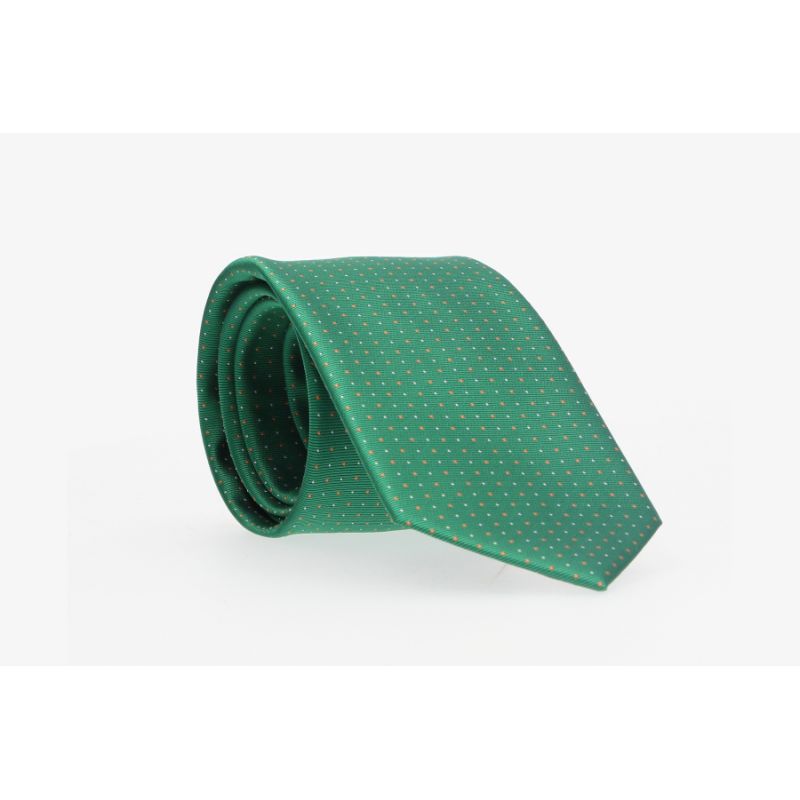 Corbata verde lunares mini