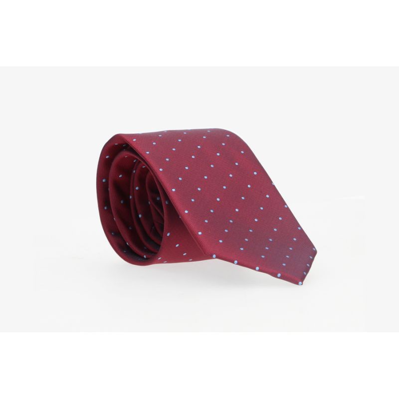 Corbata burdeos lunares celeste
