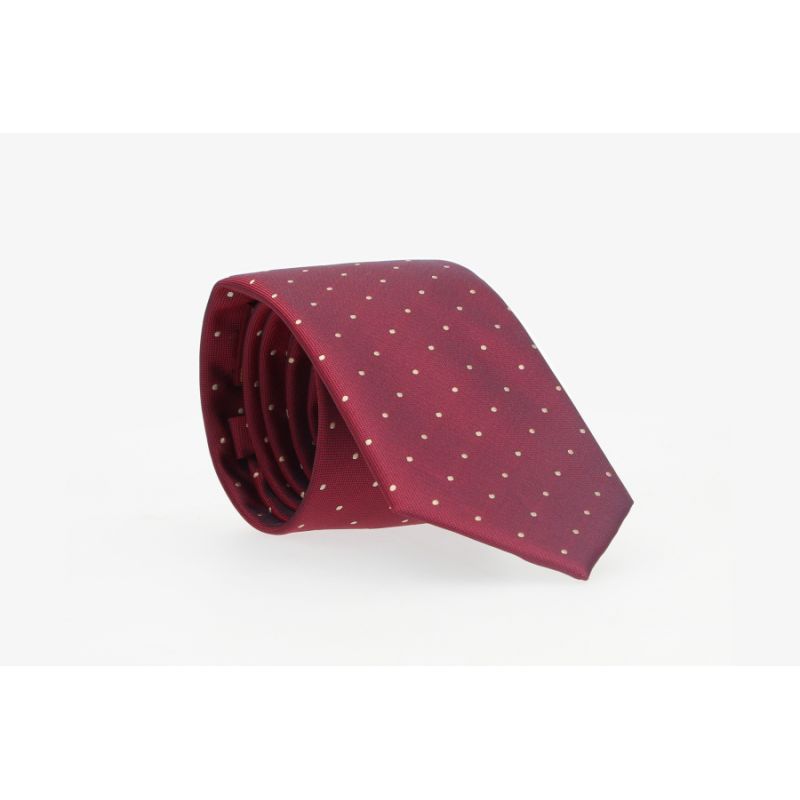 Corbata burdeos lunares amarillo