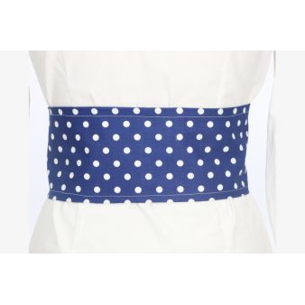 Fajín bleu azur à pois...