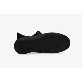 Mocassin à velcro noir