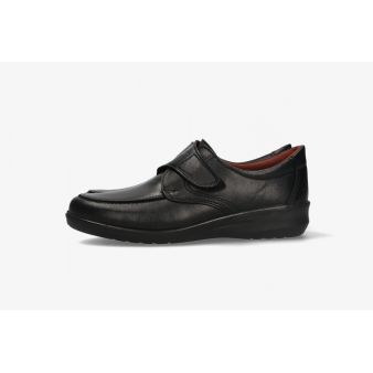Mocassin à velcro noir