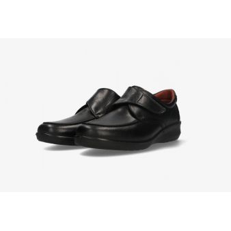 Mocassin à velcro noir