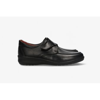 Mocassin à velcro noir