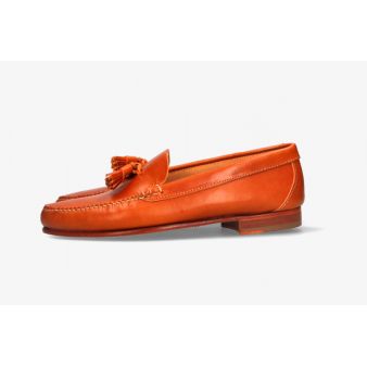 Mocassin à glands en cuir naturel