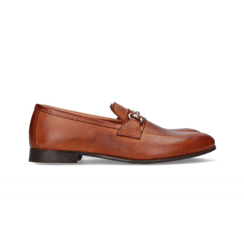Mocassin fileté cognac