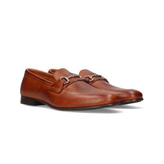 Mocassin fileté cognac