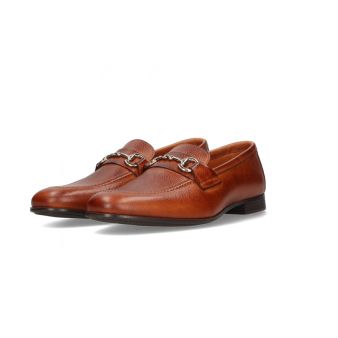 Mocassin fileté cognac
