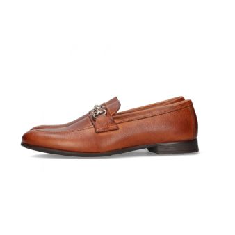 Mocassin fileté cognac