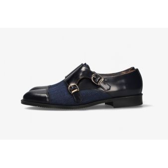 Copete dos hebillas antik azul-espiga azul
