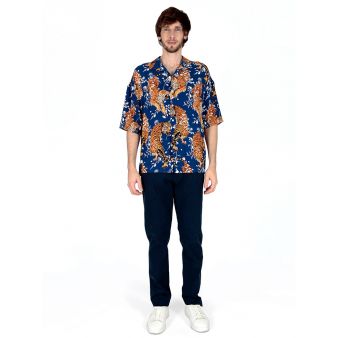 Pantalon 5 poches marine