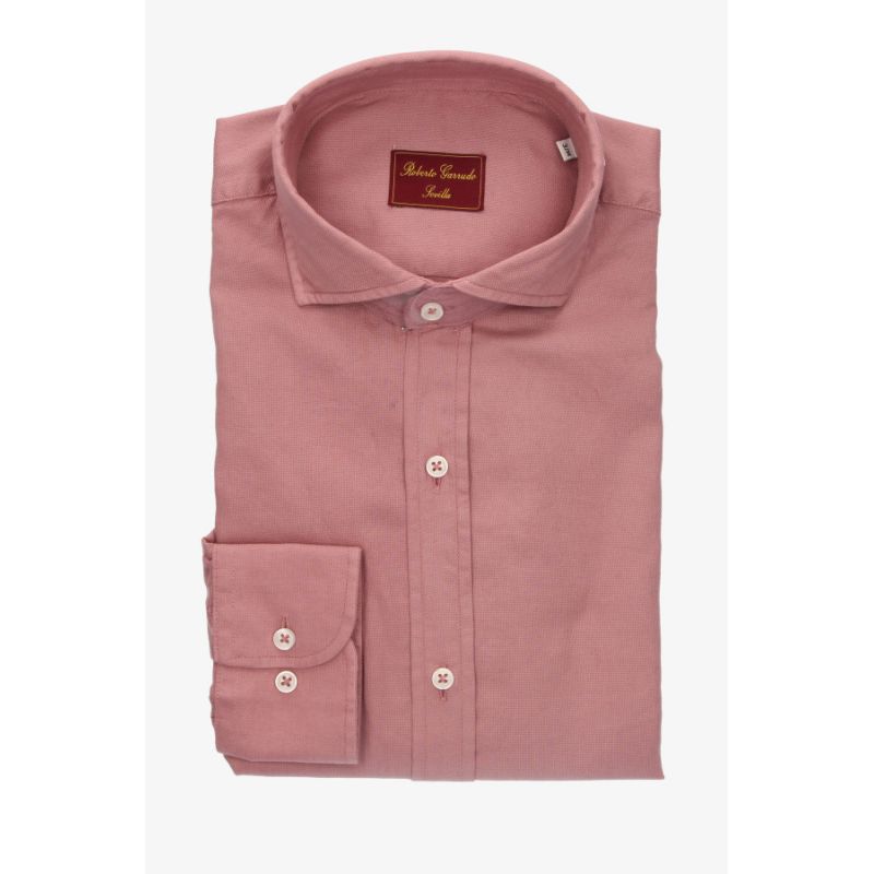 Chemise unie bordeaux col classique