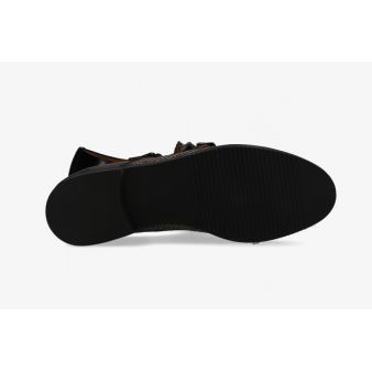 Copete dos hebillas antik negro-espiga gris