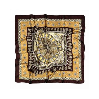 Foulard avec motifs en ocre...