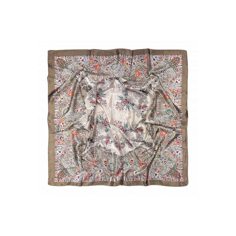 Foulard avec motifs cachemire camel