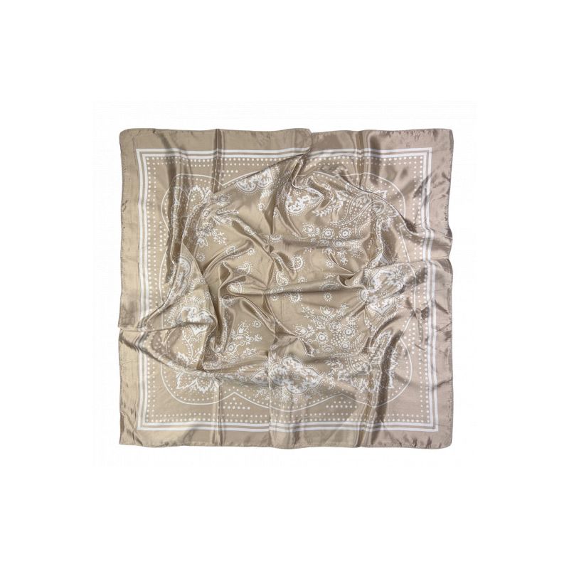 Pañuelo adorno cachemire beige