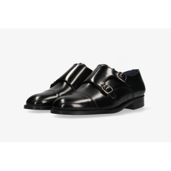 Copete doble hebillas antik negro