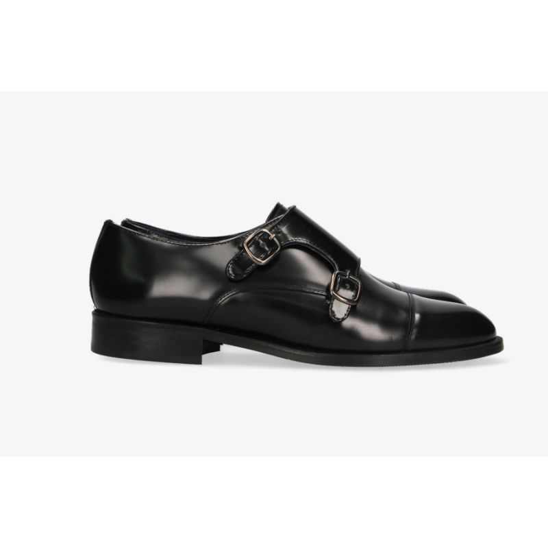Copete doble hebillas antik negro