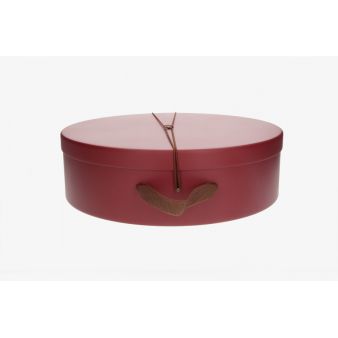 Boîte à chapeaux bordeaux