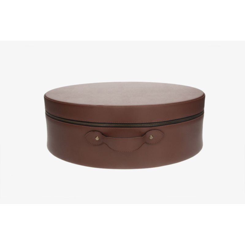 Boîte à chapeaux doublée marron