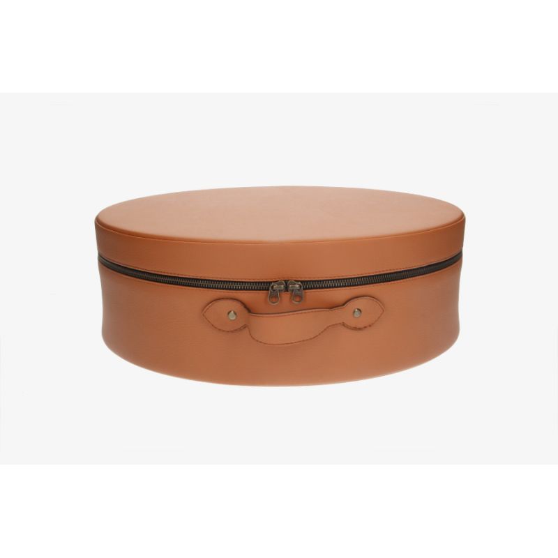Boîte à chapeaux doublée camel