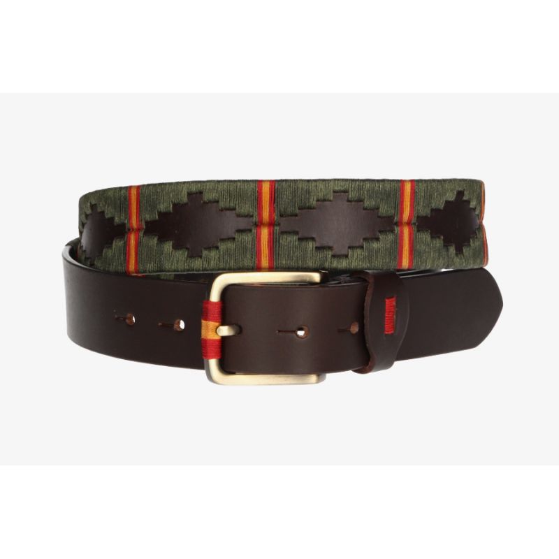 Ceinture argentine verte avec le drapeau de l'Espagne