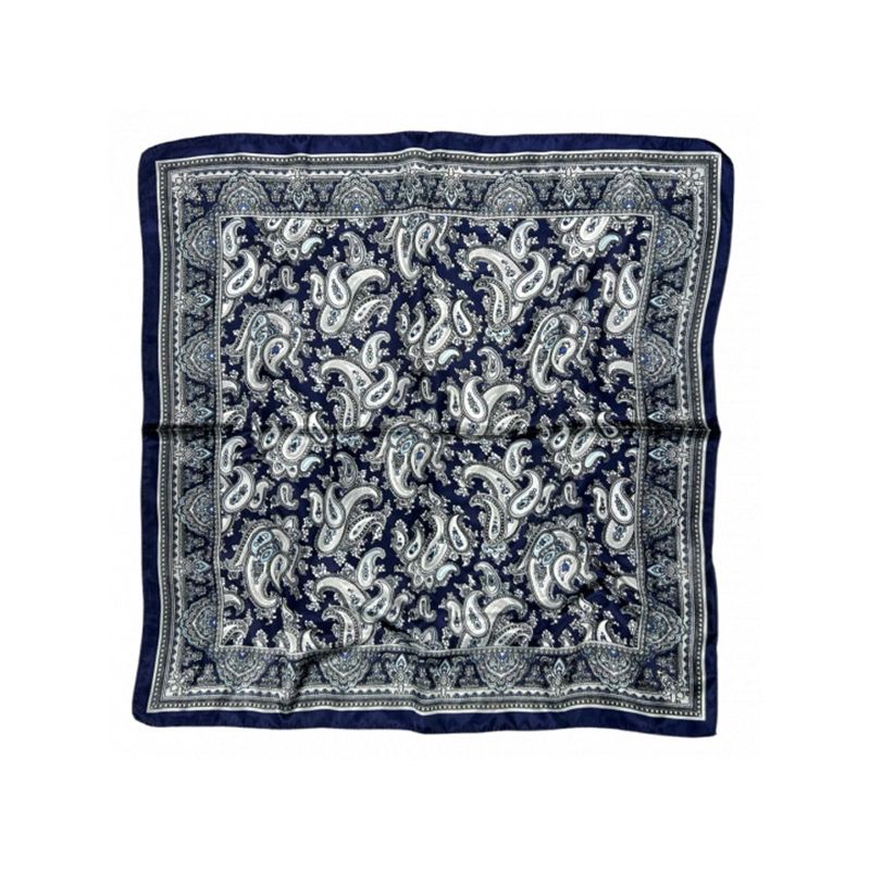 Pañuelo azul marino con cachemire