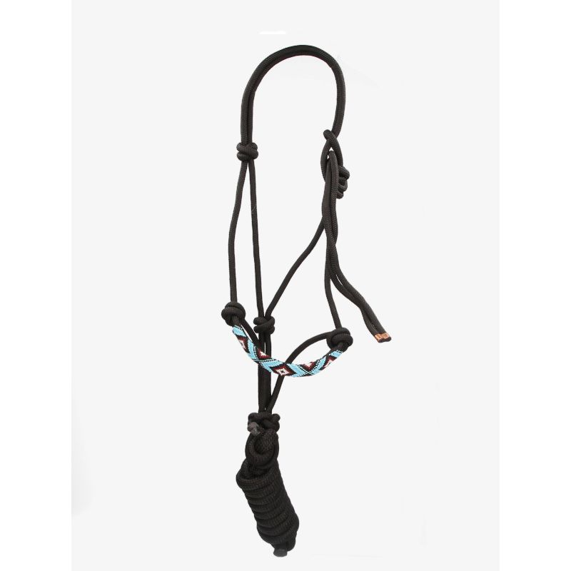 Cabezada de cuerda con ramal negro