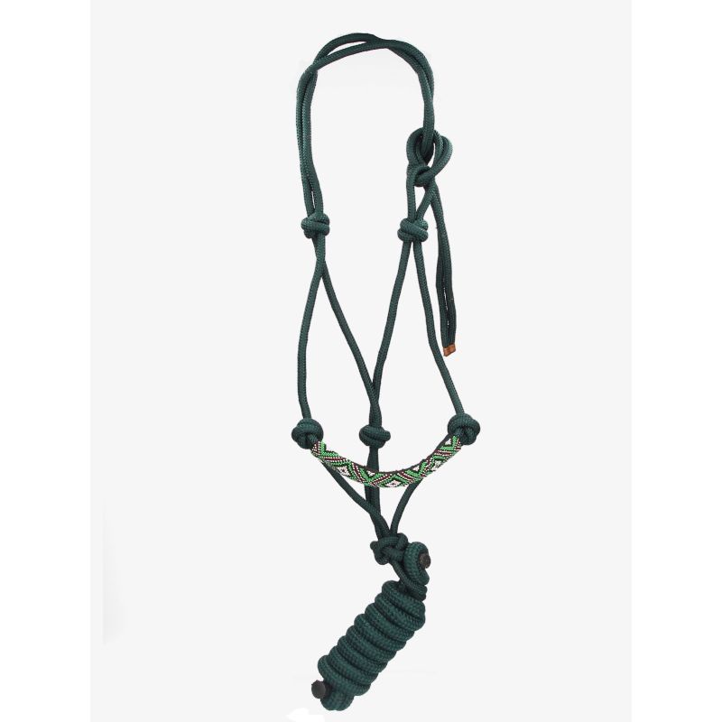 Cabezada de cuerda con ramal verde