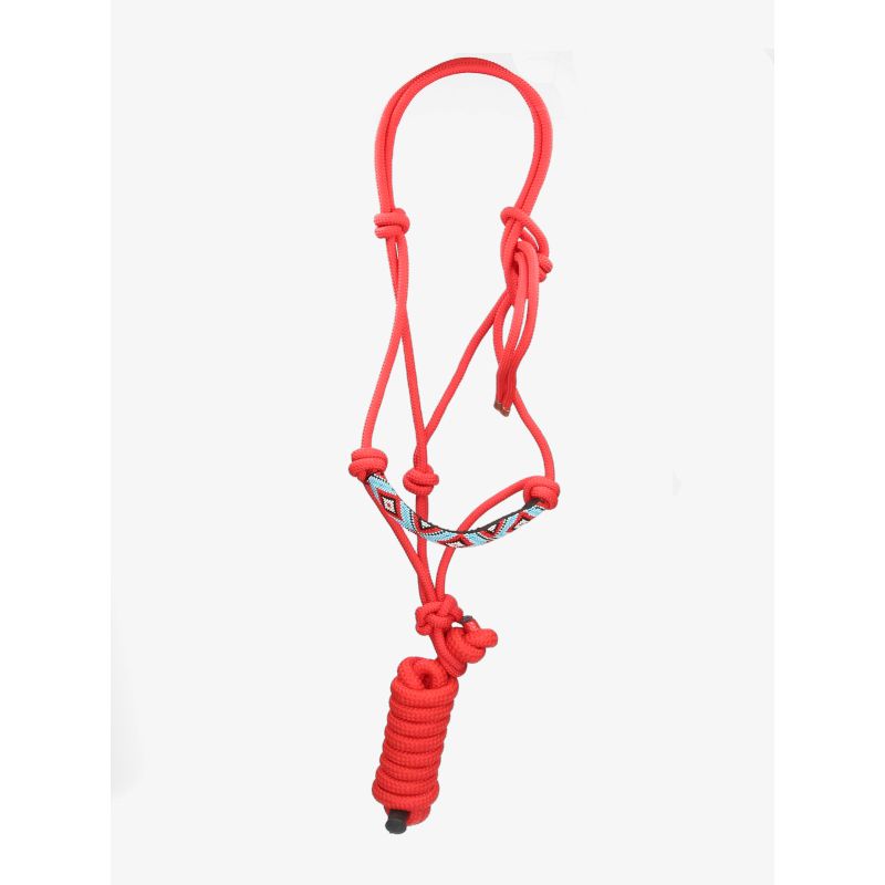 Cabezada de cuerda con ramal roja