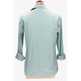 Camisa Cubana aguamarina