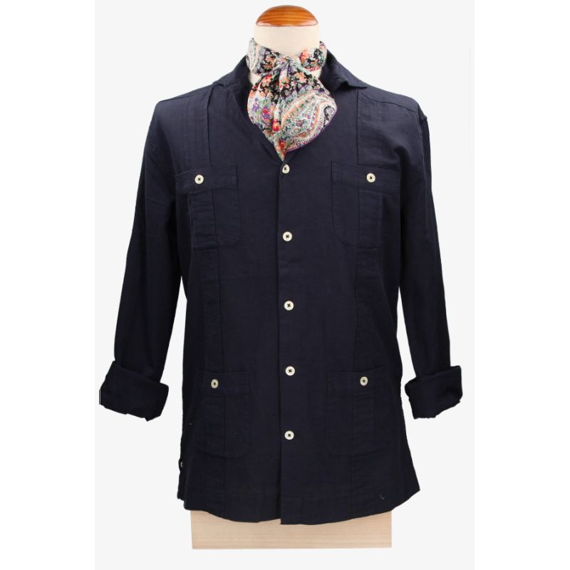 Camisa Cubana marino