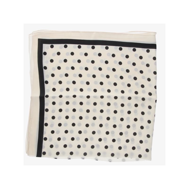 Pañuelo lunares beige y negro