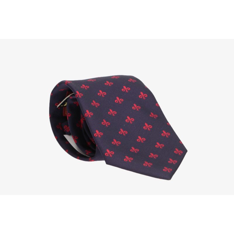 Corbata marino flor de lis roja