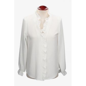 Blouse à volant avec col