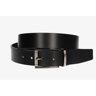 Ceinture réversible noire et bleue