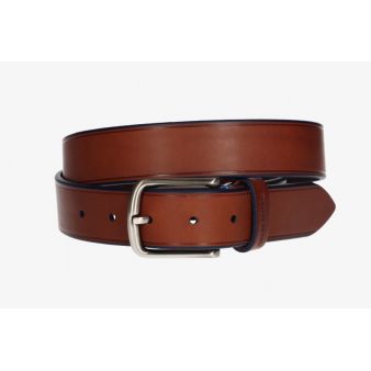 Ceinture en cuir lisse marron