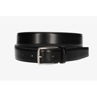 Ceinture en cuir lisse noire
