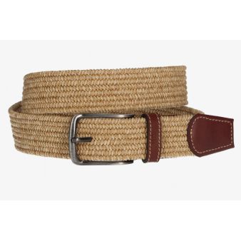 Ceinture tressée beige