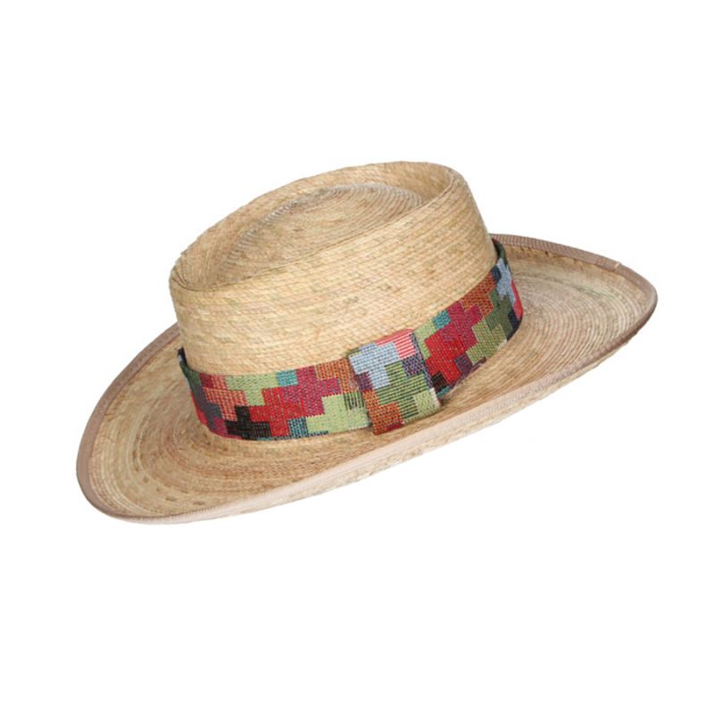 Chapéu Guaso Gambler fita Hermes aba 7 cm