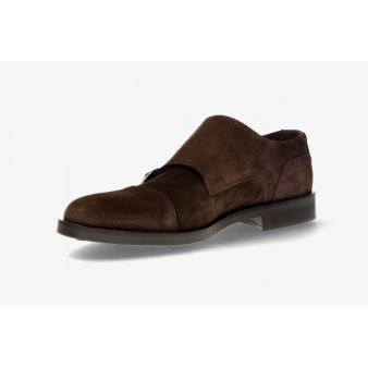 Chaussure double boucle à marron