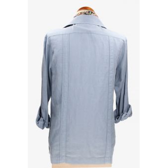 Camisa Cubana Azul claro