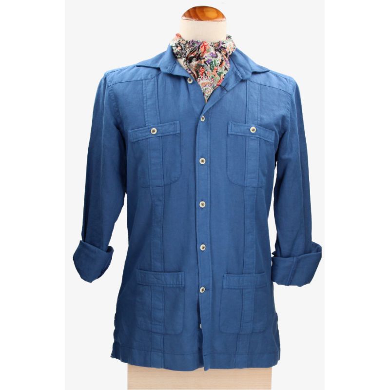 Camisa Cubana Marino